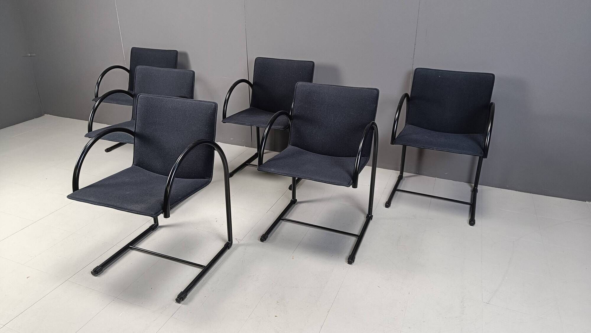 Vintage cirkel chairs by Metaform, 1980s, set of 6