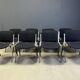 Vintage Italian stackable dining chairs in the style of Castelli, set of 8.