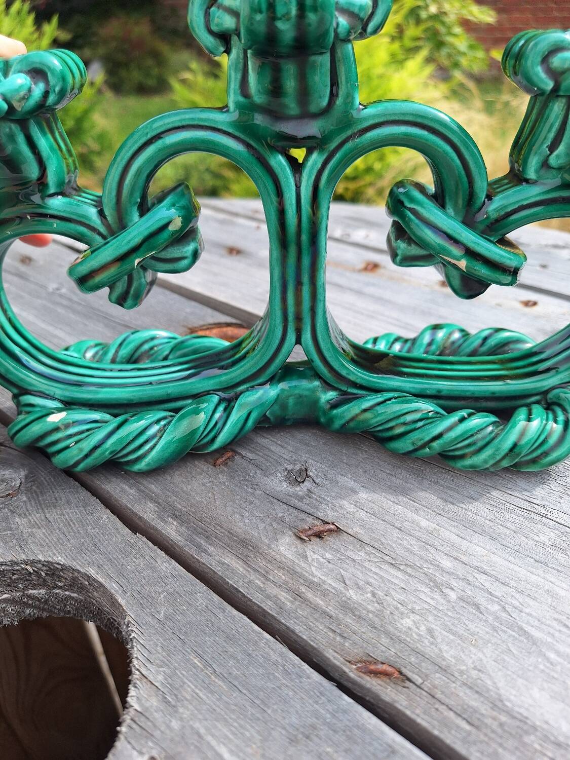 Pair of ceramic candlesticks