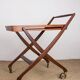 Danish folding teak rolling table, Svend Aage Madsen/Illums Bolhigus.