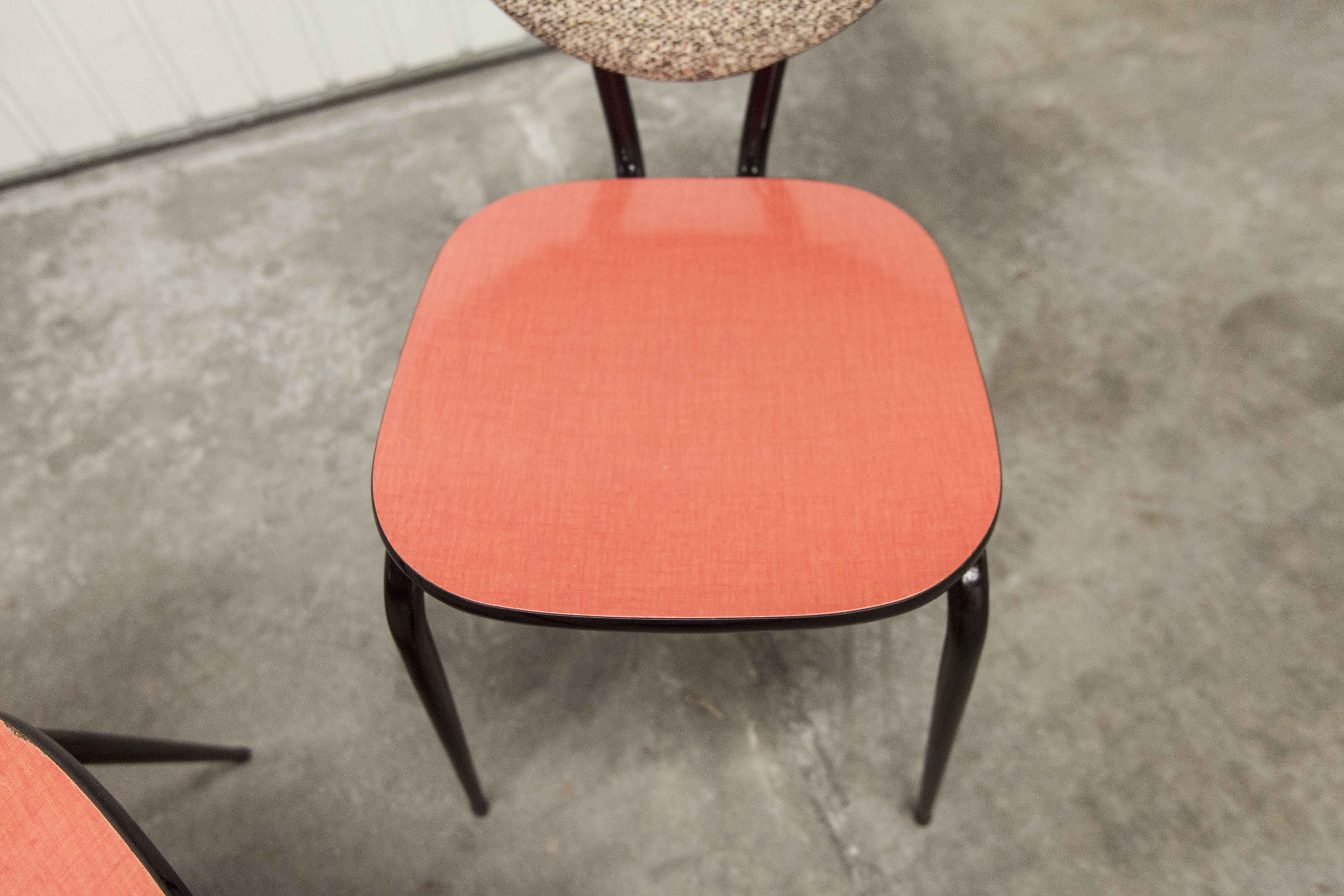 Pair of restored formica chairs 70