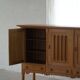 Brutalist oak sideboard, mid-century Danish design, Kjærnulf style, 1960s.