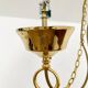 Large Floral Crystal Glass Ball Chandelier by Palwa