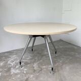 Tecno Nomos Round Table Brushed Metal