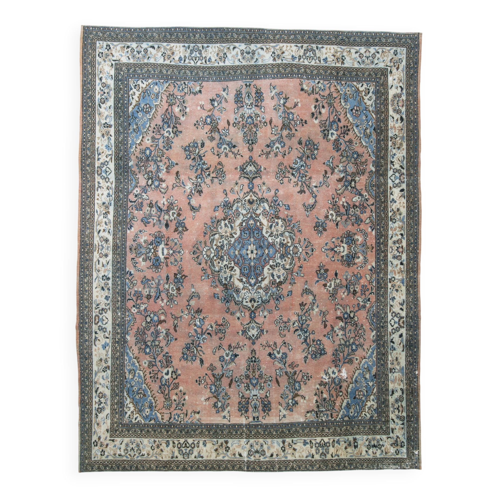 Salmon & Blue Classic Persian Rug, 318x410Cm