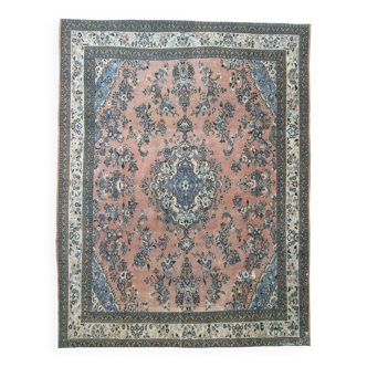 Salmon & Blue Classic Persian Rug, 318x410Cm