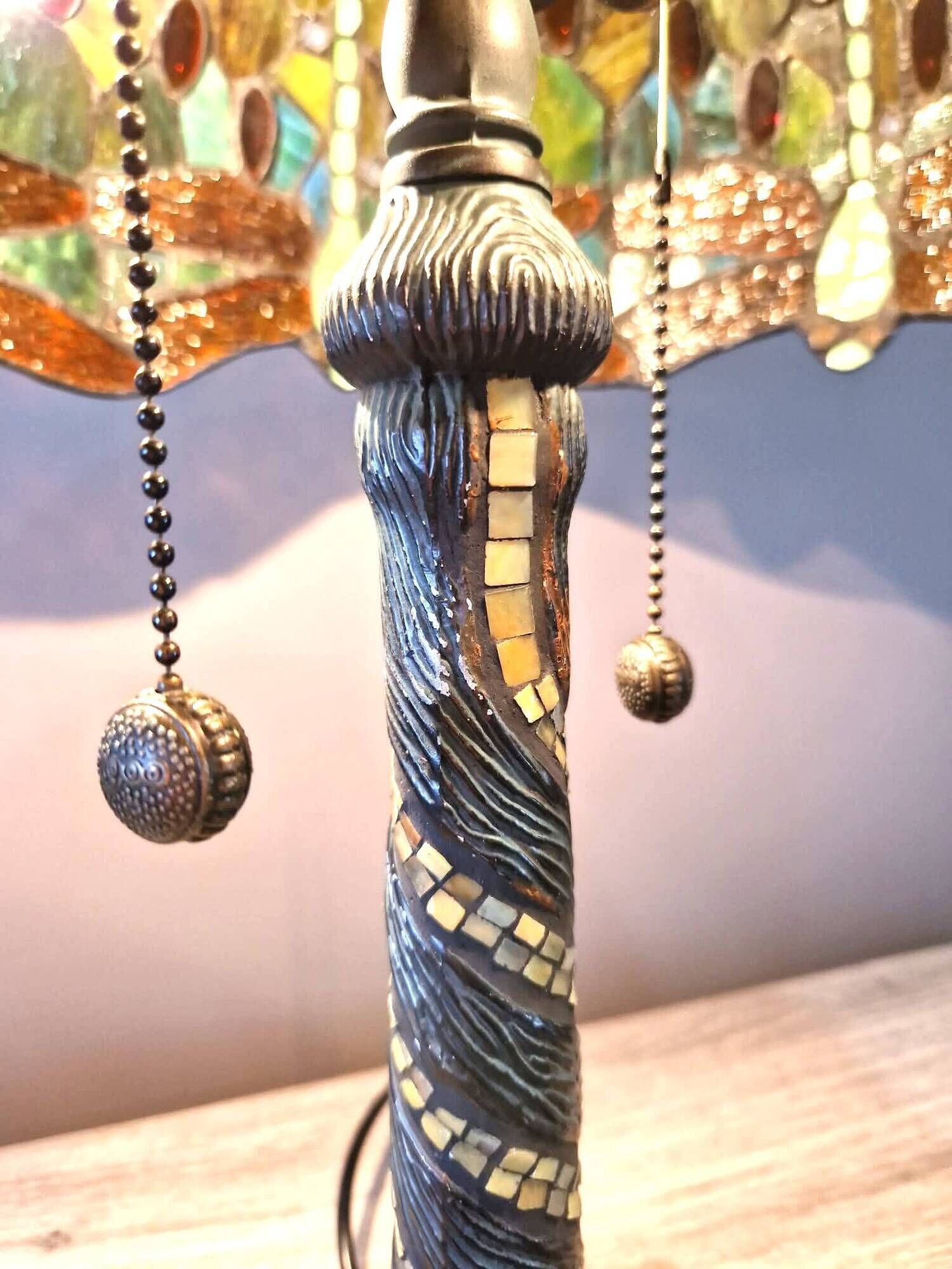 Tiffany style table lamp - Iconic "Dragonfly" model (Dragonflies)