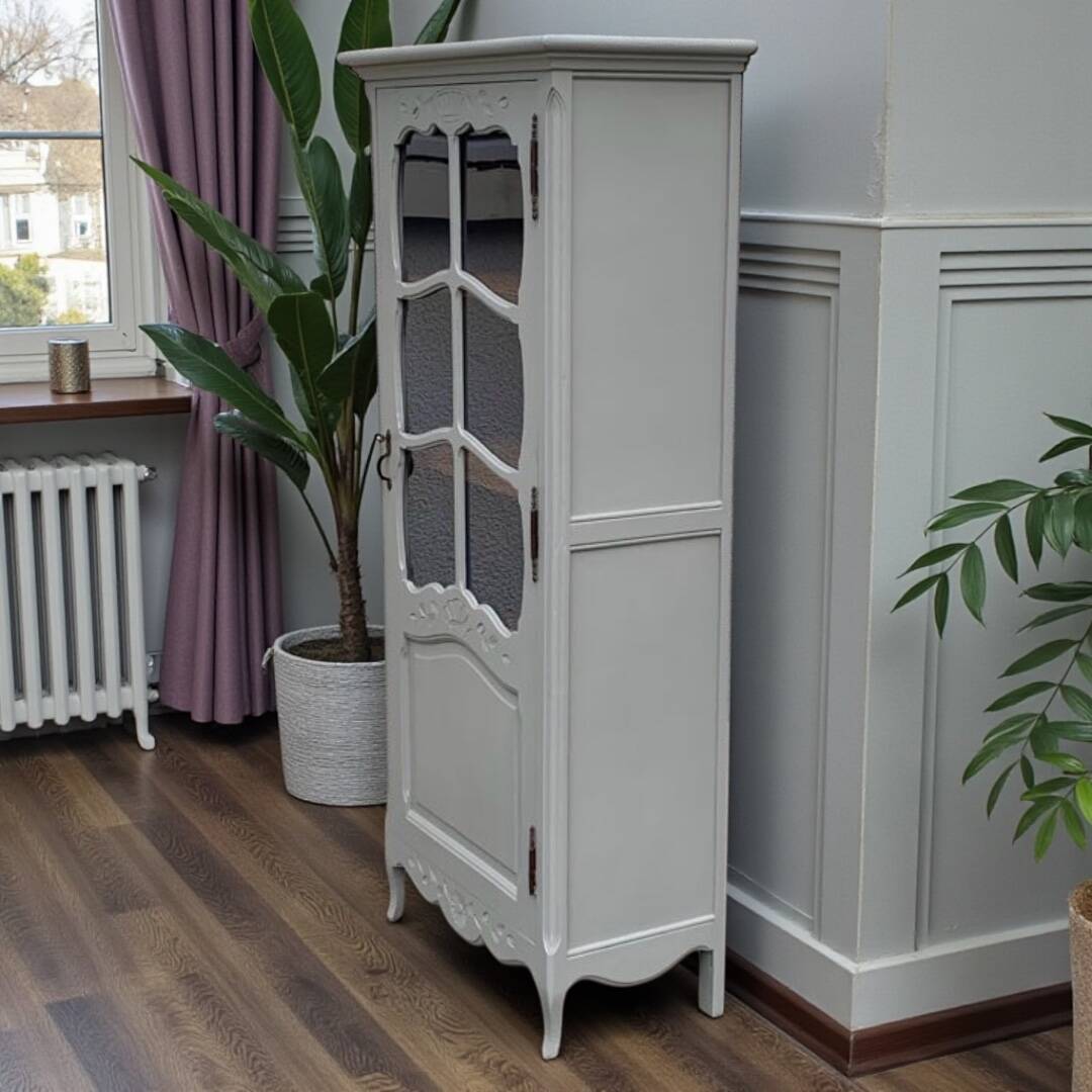 1930s Parisian glass-fronted wardrobe