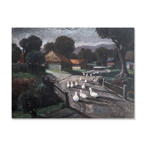 Huile sur panneau de - basque