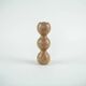 Turned wooden candlestick organic form 1970s European craftsmanship