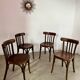 Set of 4 old vintage 50s bentwood bistro chairs