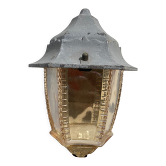 Lantern wall lamp vintage Italian gray