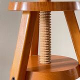 Vintage Solid Beech Screw Stool
