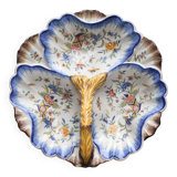 Plat à hors d'œuvre en faïence de Rouen