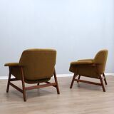 Pair 849 armchairs Gianfranco Frattini for Cassina Meda 1950s