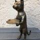 Brass butler cat after Giacometti