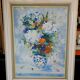 Nature morte au bouquet de fleurs de printemps de Corbelli huile sur toile 61X46cm