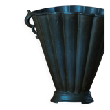 Just Andersen Art Deco Vase in Patinated Disco Metal, Denmark, 1930s, Model D20