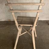 Chaise brutaliste en bois