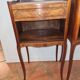 Pair of bedside tables in marquetry