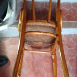 Ancienne Chaise de Bistrot en Bois Courbé " Fischel "