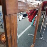 Solid teak mirror