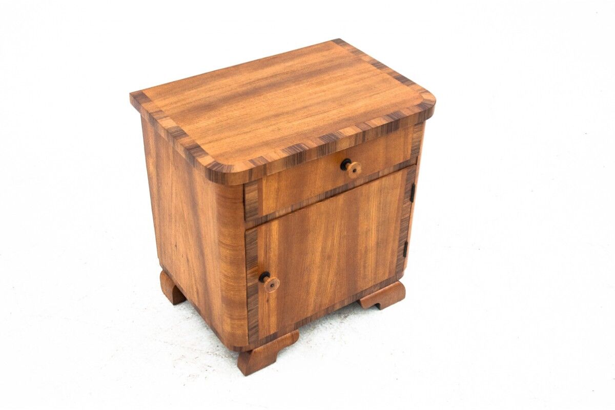Paire de tables de chevet Art Déco, Pologne, années 1950