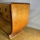 Table console vintage Art Déco en érable à œil d'oiseau 1920-1930 Sweep