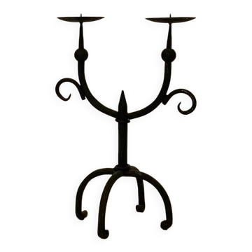 Chandelier double, fer forgé