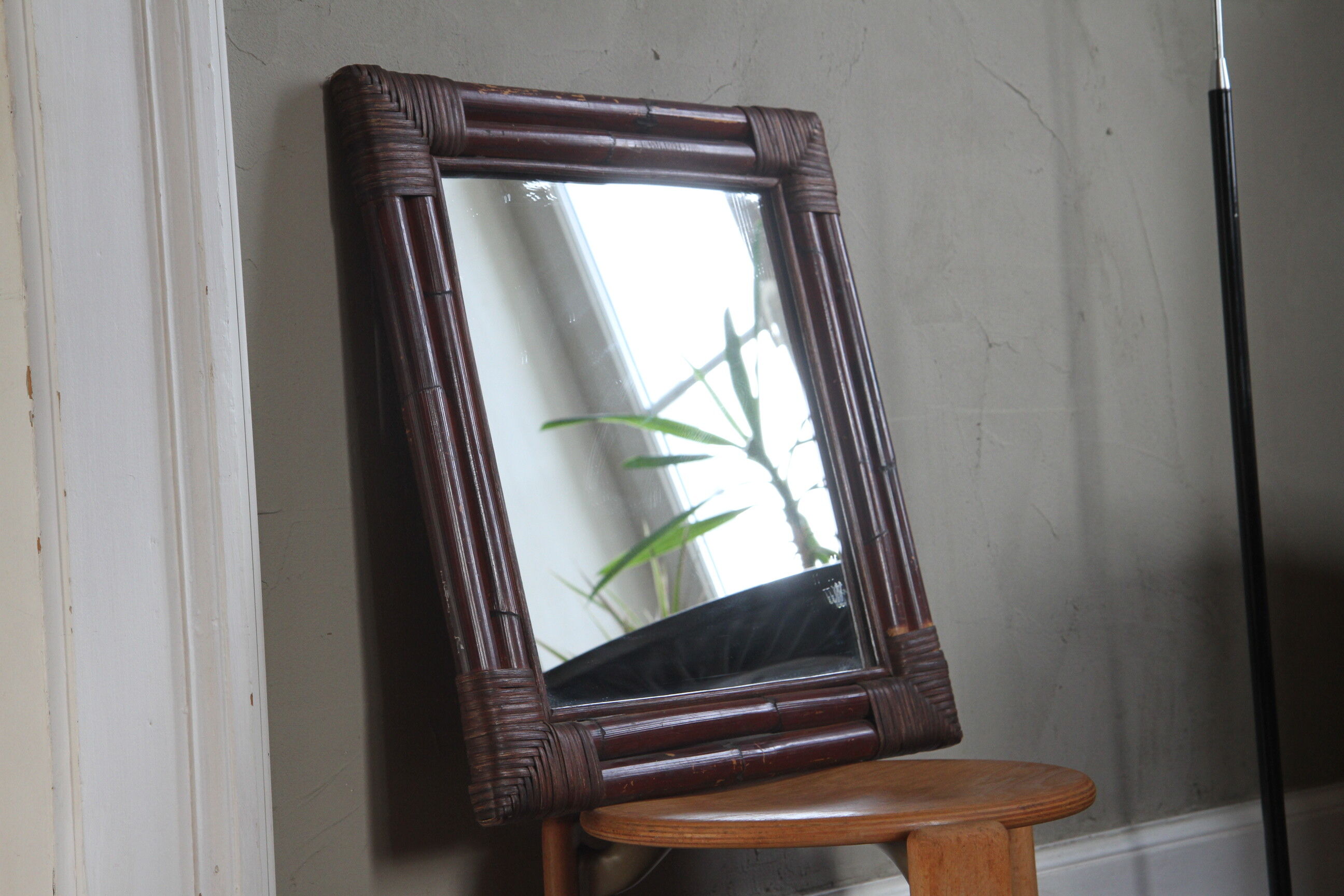 Rattan mirror 52 x 48 cm