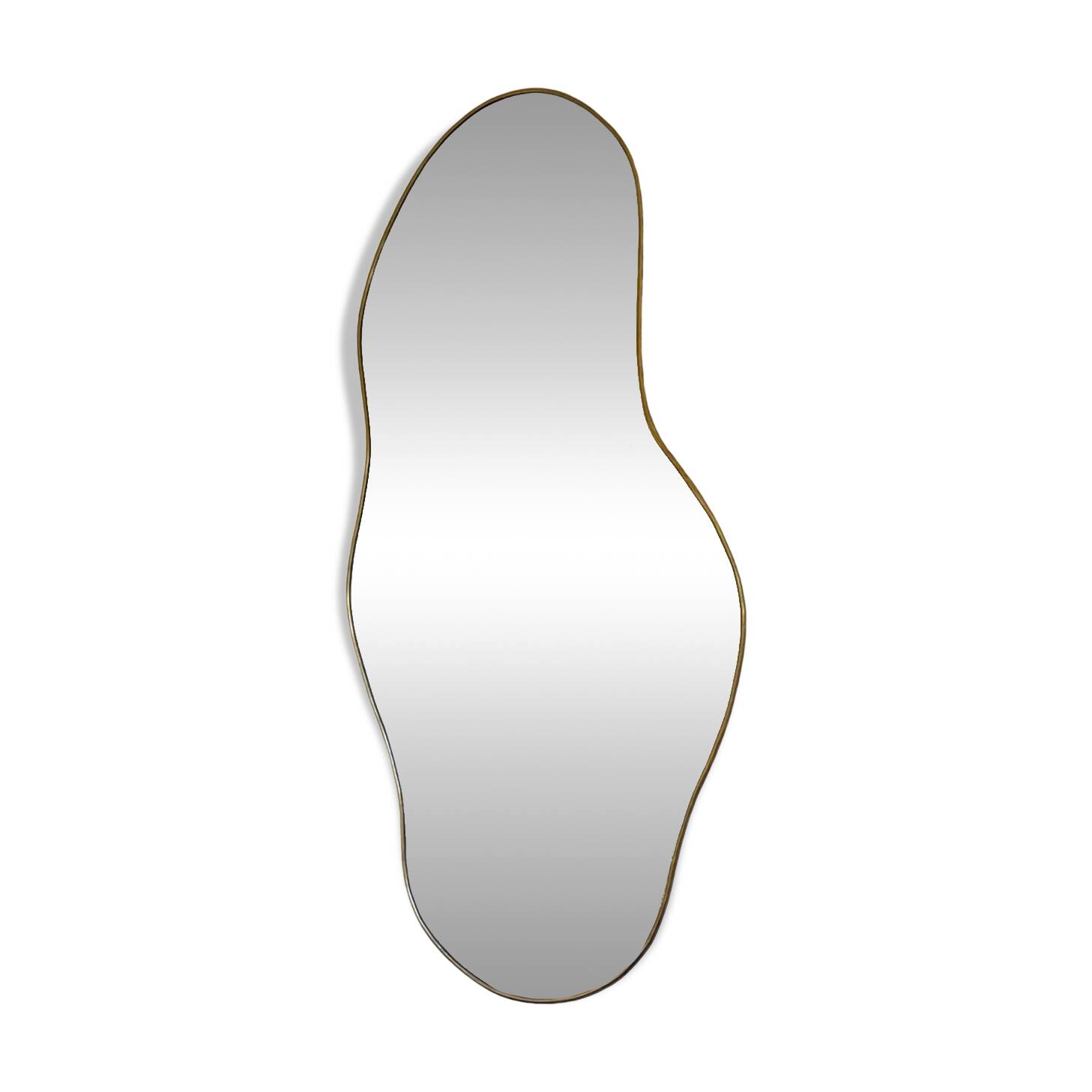 Large Handmade Brass Abstract Organic Mirror