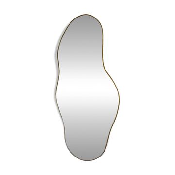 Large Handmade Brass Abstract Organic Mirror