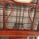 Wall coat rack in curved wood 1900 mahogany color