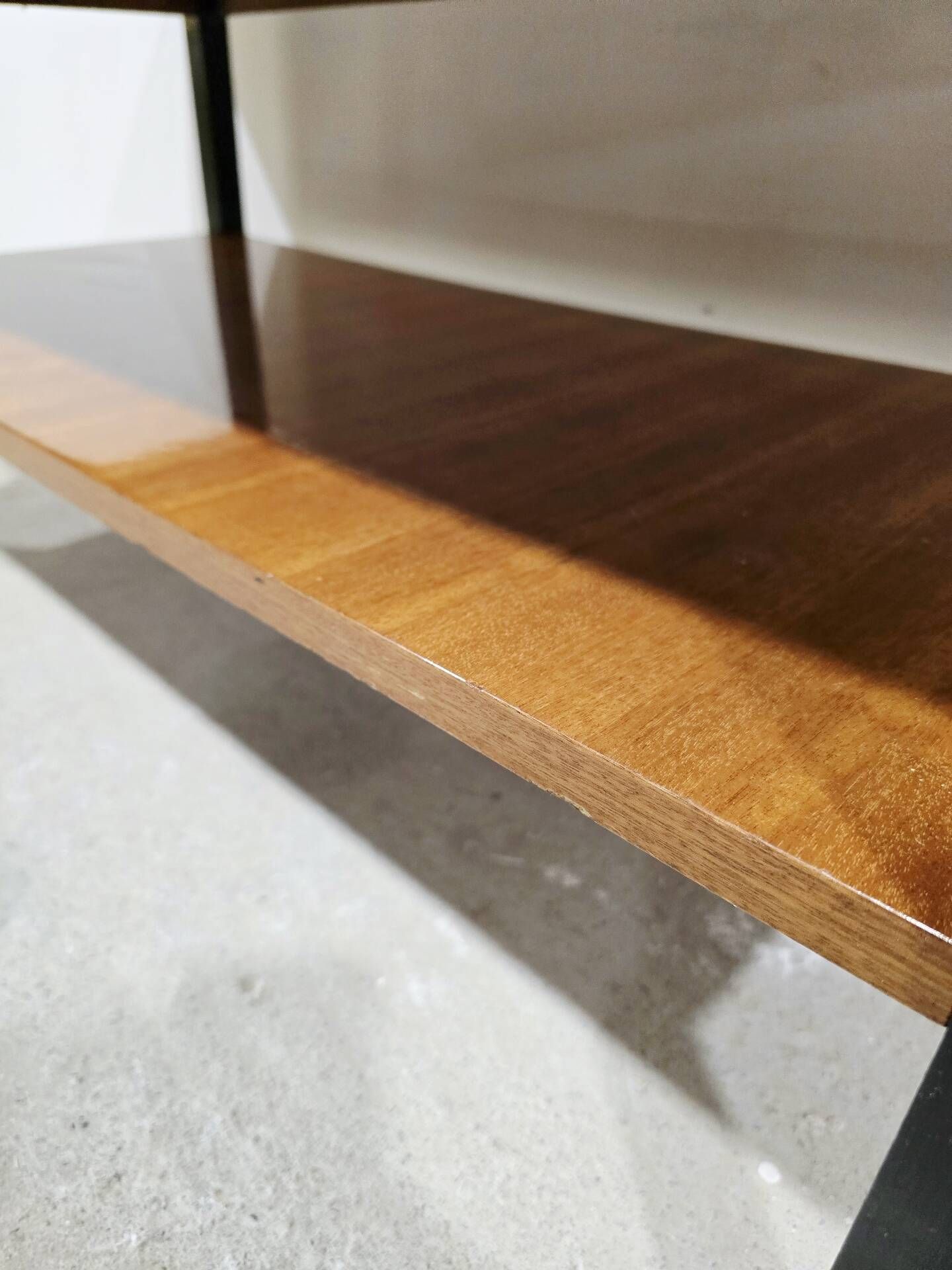 Vintage 1970s Wooden Coffee Table with Lower Shelf – Mid-Century Moder