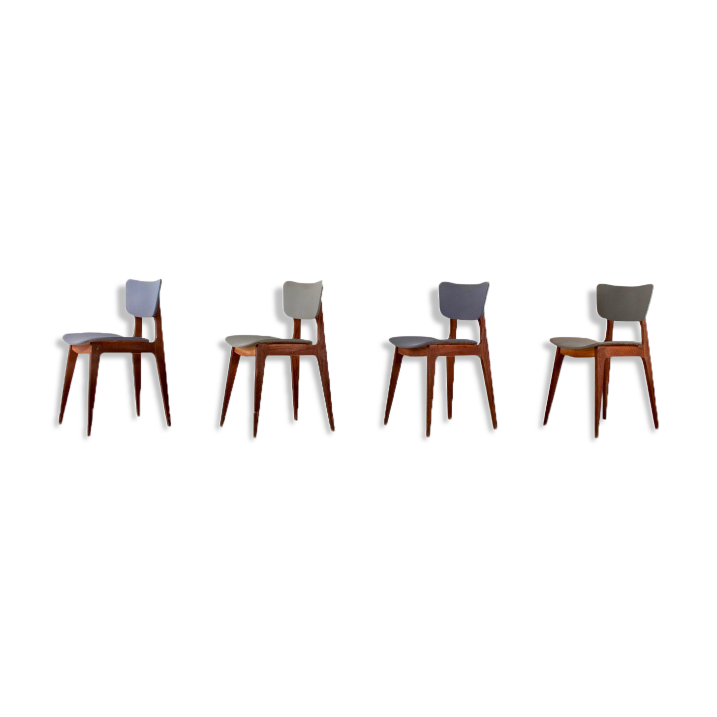 4 Roger Landault chairs model "6517"