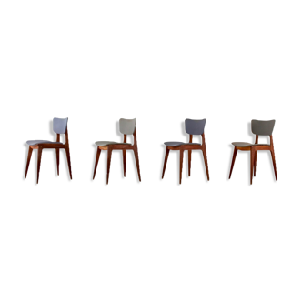Set de 4 chaises Roger Landault modèle "6517"