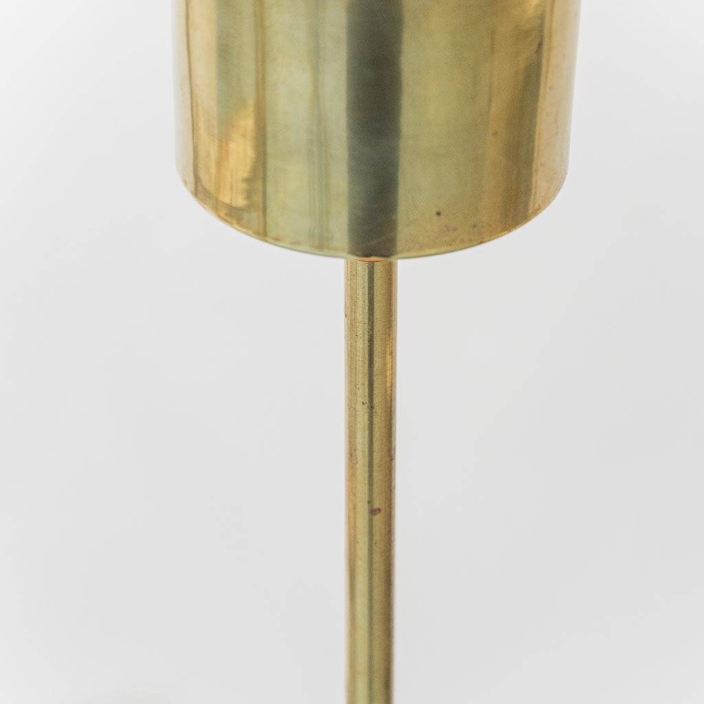 Vintage brass and blown glass pendant lamp – 1960s design chandelier