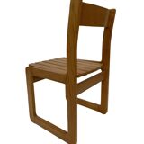 Vintage Pinewood dining chair 70's minimalist design