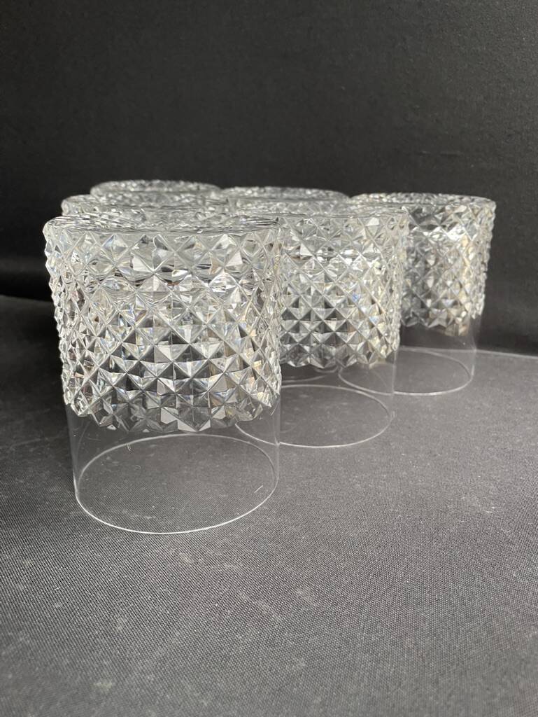 6 Cut crystal whiskey glasses