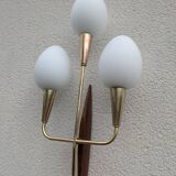 Applique vintage maison Lunel laiton Teck & Opaline 1950-60