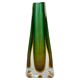 Sculptural Murano green sommerso Glass, triangular shape , 1970's Italian design