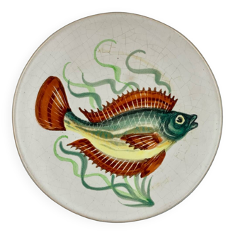 Old Vallauris hand-painted flat plate