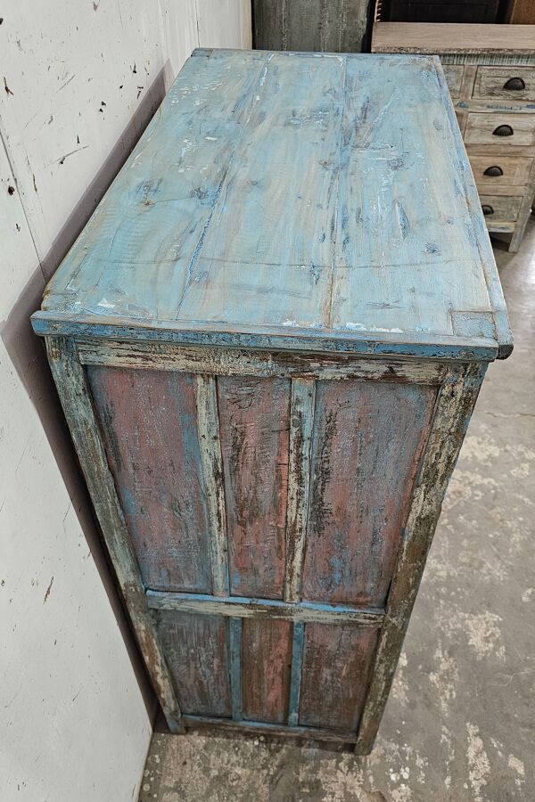 Ancien vaisselier en teck birman