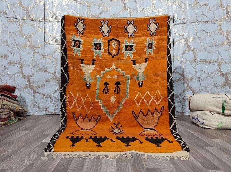 Tapis traditionnel marocain Beni ourain Mrirt