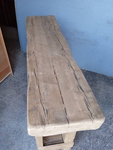 Brutalist console 120 cm solid wood