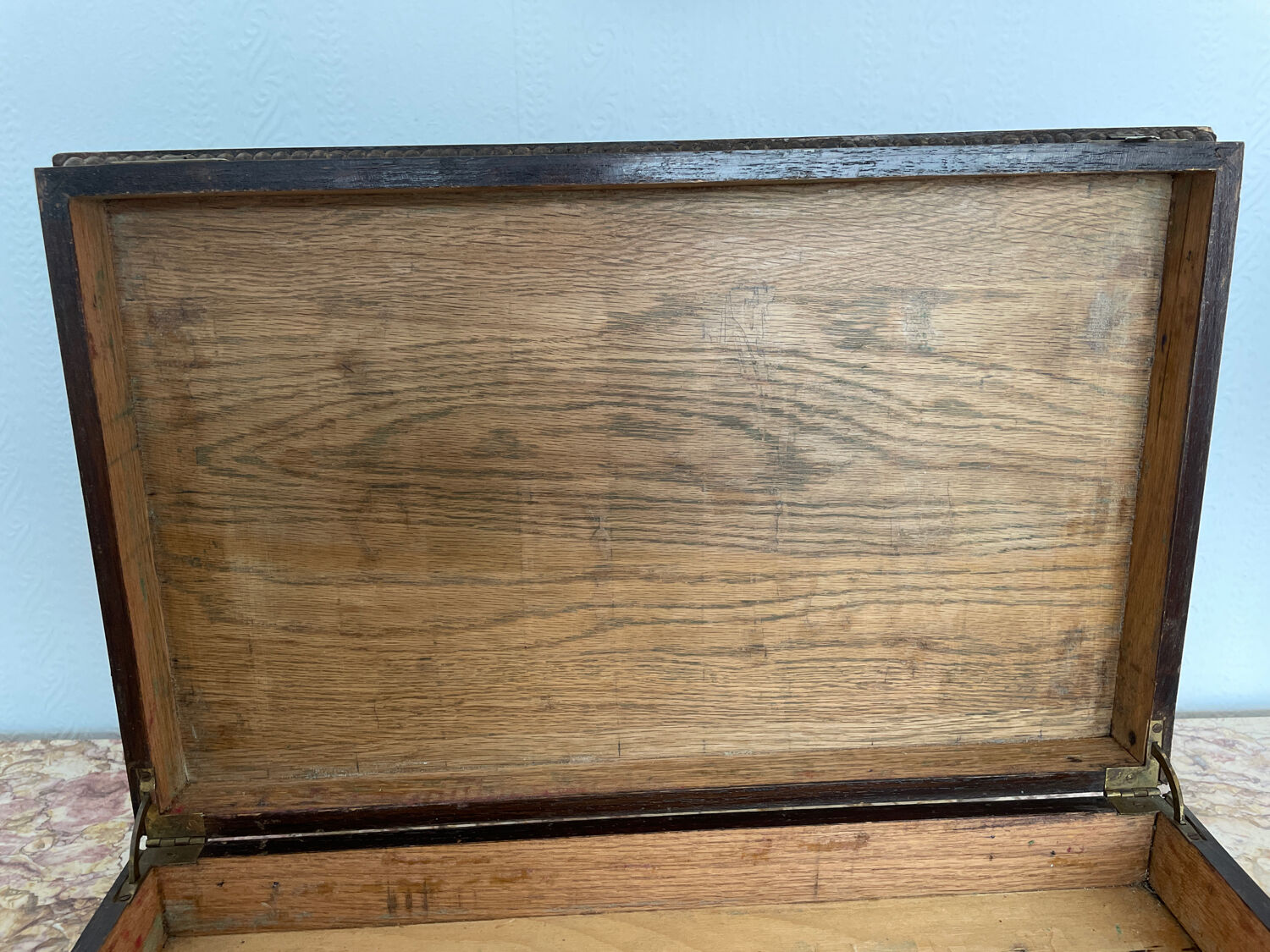 Wooden travel writing box