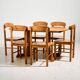 Table en pin par Rainer Daumiller, lot de 7