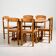 Pine dining set by Rainer Daumiller, Set of 7