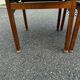 2 Scandinavian Baumann chairs in solid wood and purple velvet, 1960.