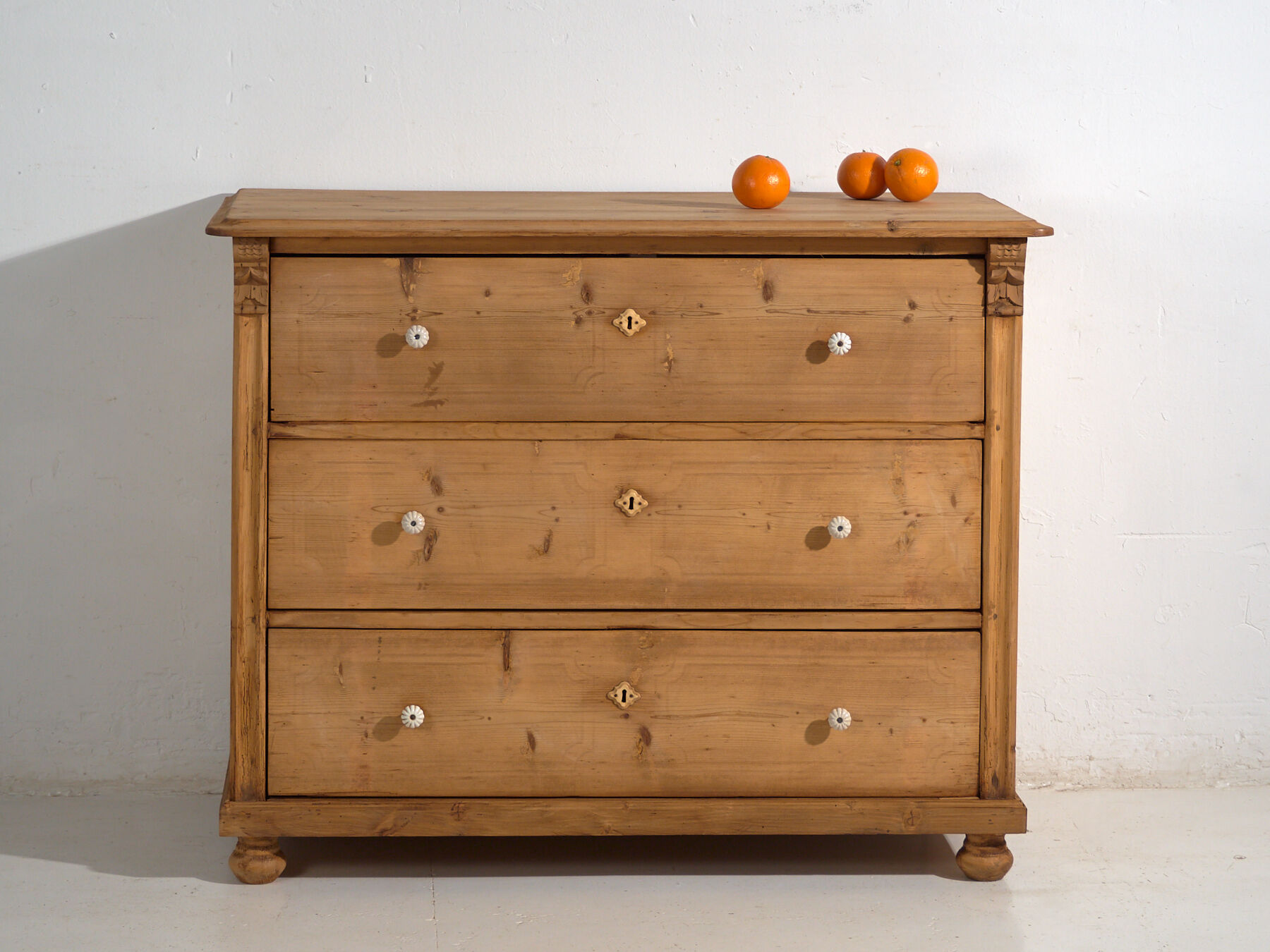 Antique pine commode – Central Europe (c. 1880–1910)